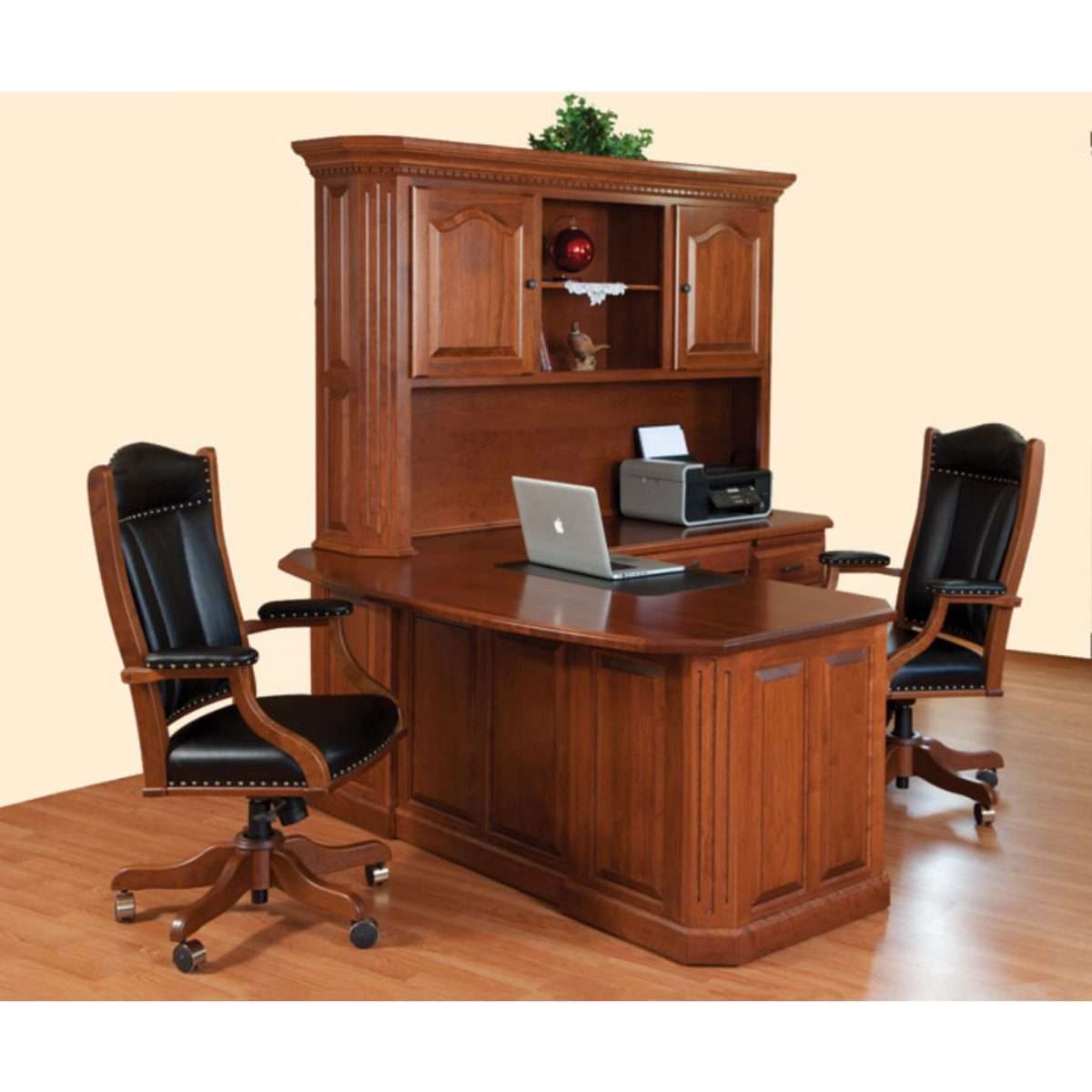 Fifth Avenue Executive L-Desk with Hutch