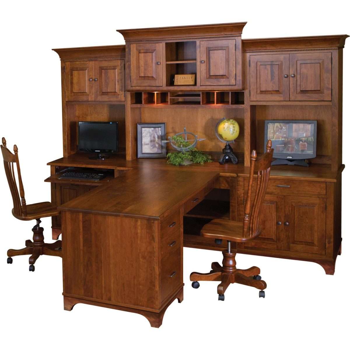 Finley Partner Desk and Hutch