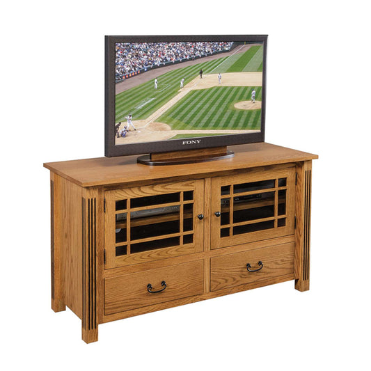 Fluted Mission Plasma TV Stand