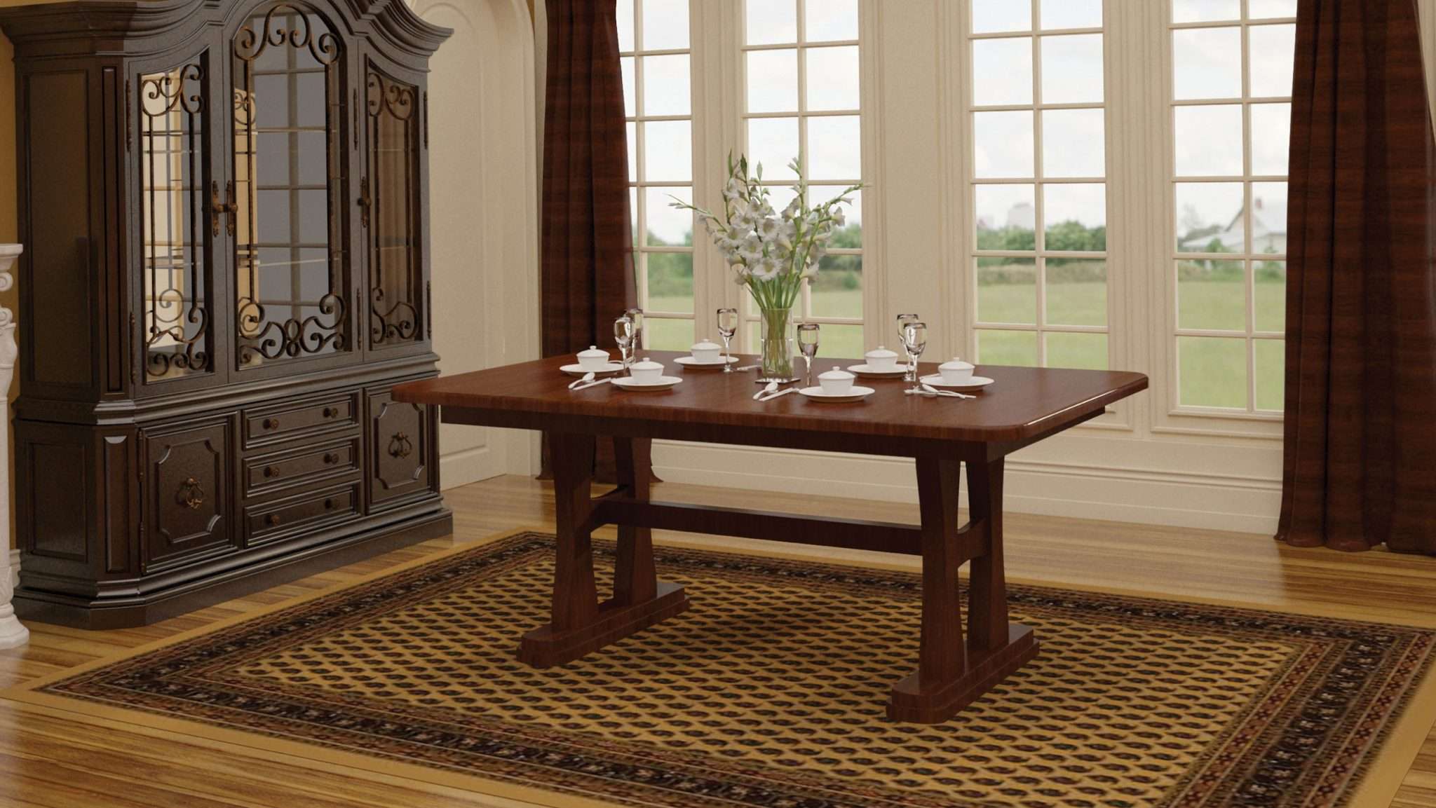 Gateway Double Pedestal Table