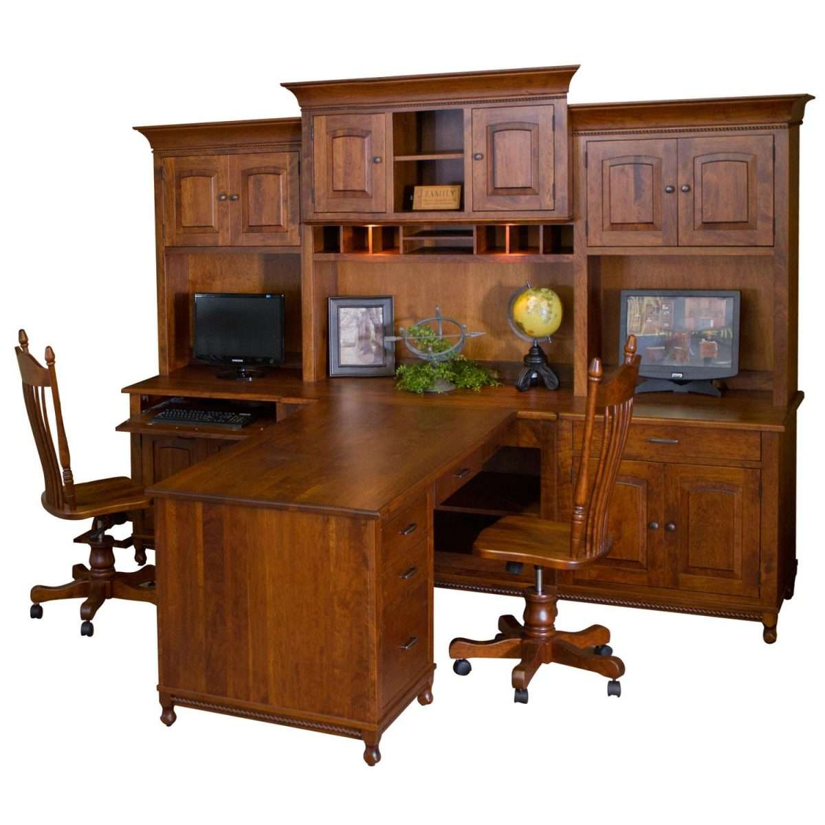 Henry Stephens Partner Desk and Hutch