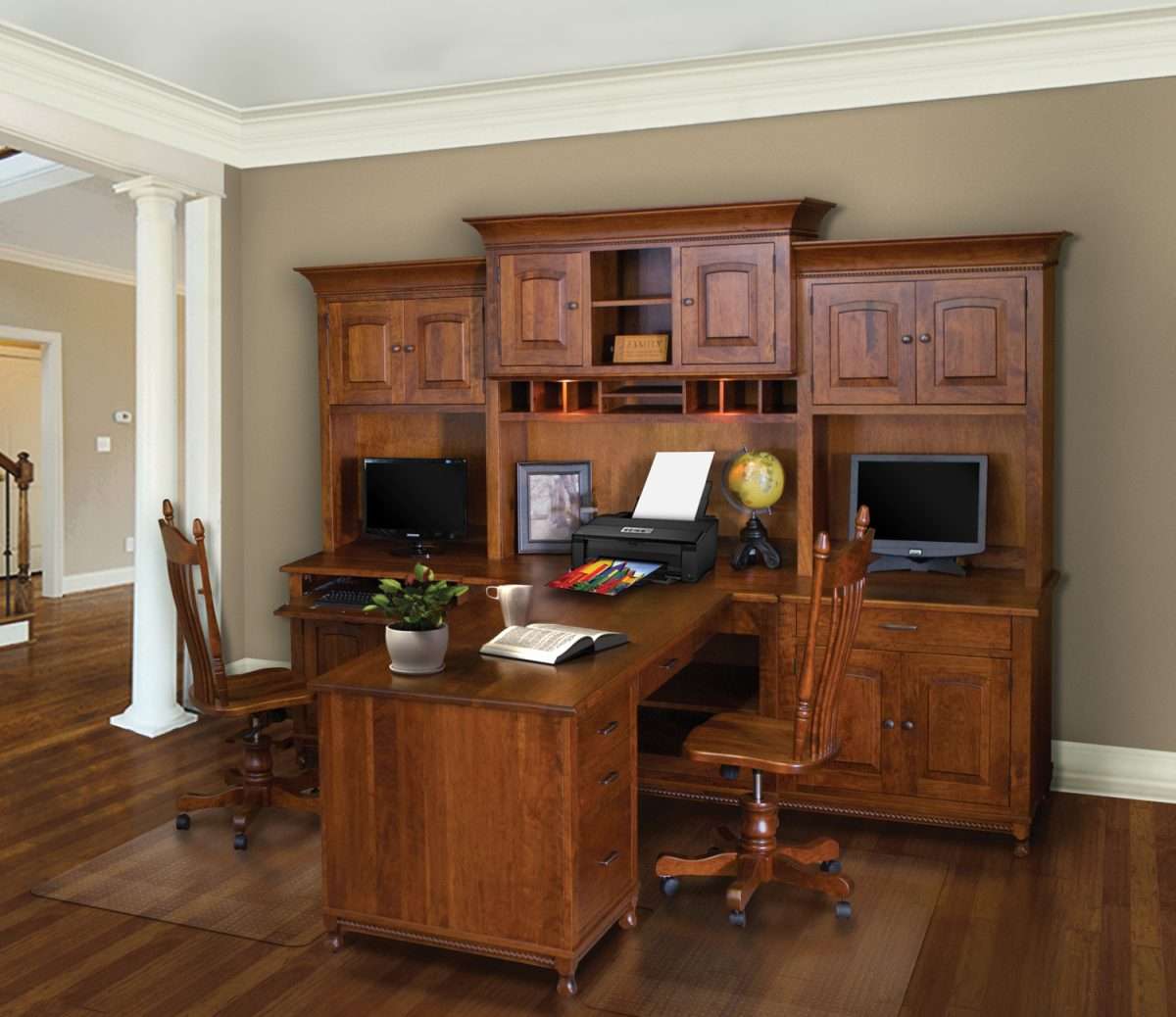 Henry Stephens Partner Desk and Hutch