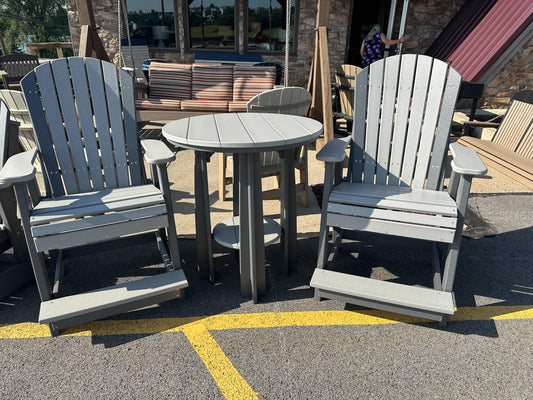 Dove & Slate Balcony Dining Set – 3 Piece