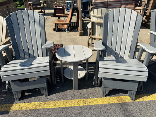Dove & Slate Adirondack Glider Set – 3 Piece