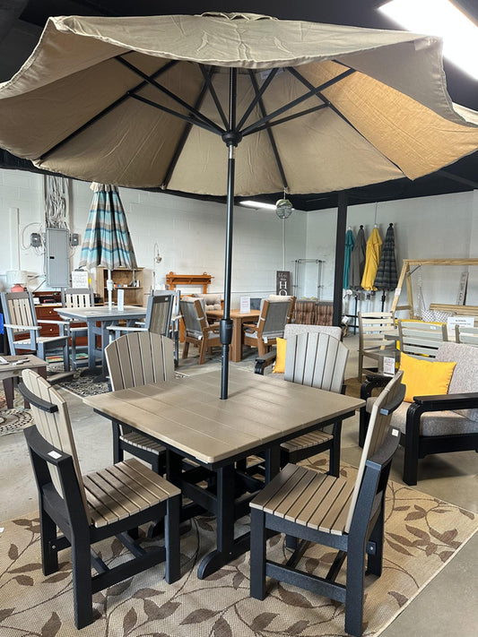 Classic 44" Poly Dining Set with Umbrella