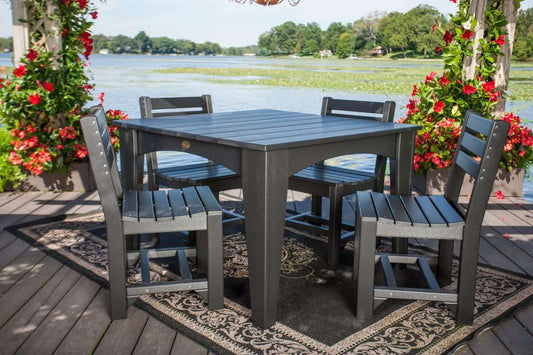 5pc Poly Island Dining Table Set