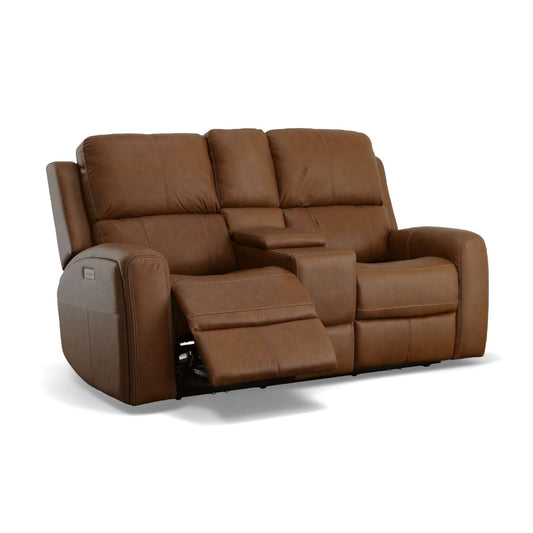 Linden Power Reclining Loveseat w/Console