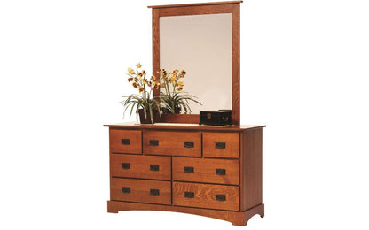 Old English Mission 56" Dresser &amp; Mirror