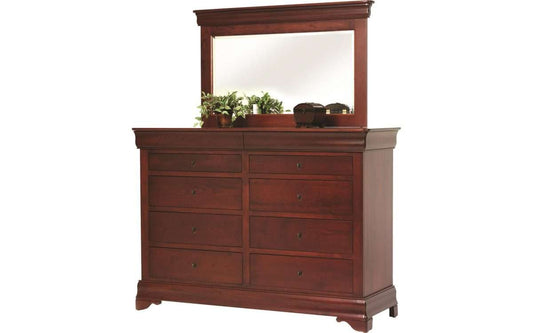 Louis Phillipe High Dresser &amp; Mirror