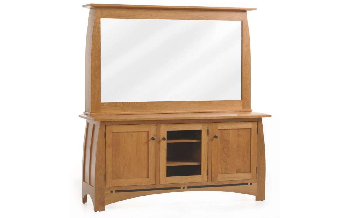 Vineyard TV Entertainment Center with Mirror