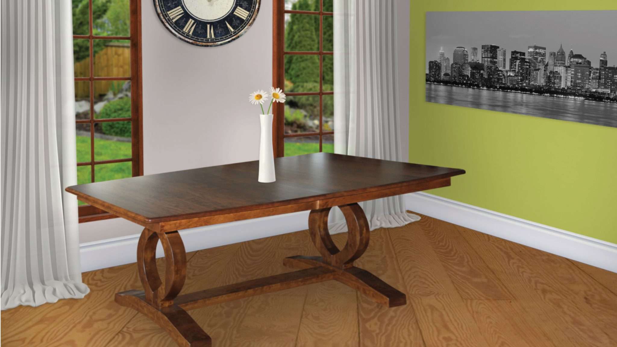 Master Double Pedestal Table