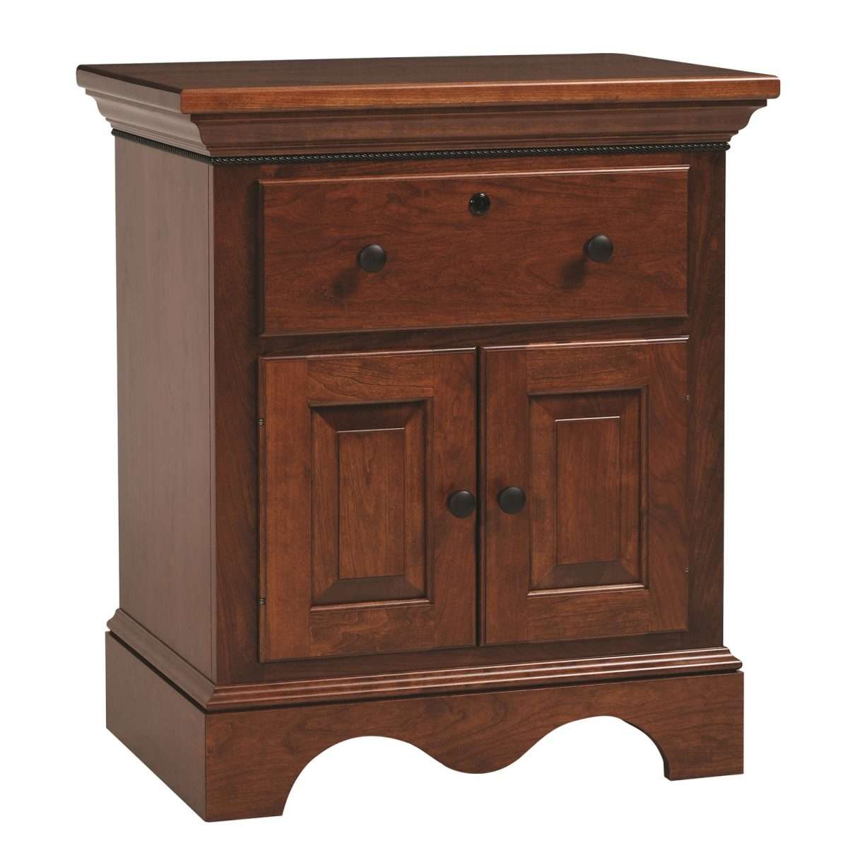 Merlot Nightstand with Doors