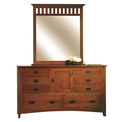 Mission Antique Dresser &amp; Mirror