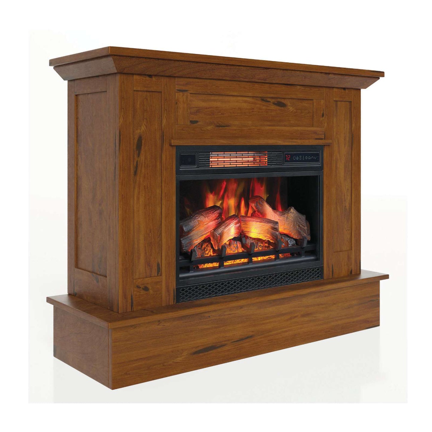 Large Mission Fireplace Mantle w/Insert
