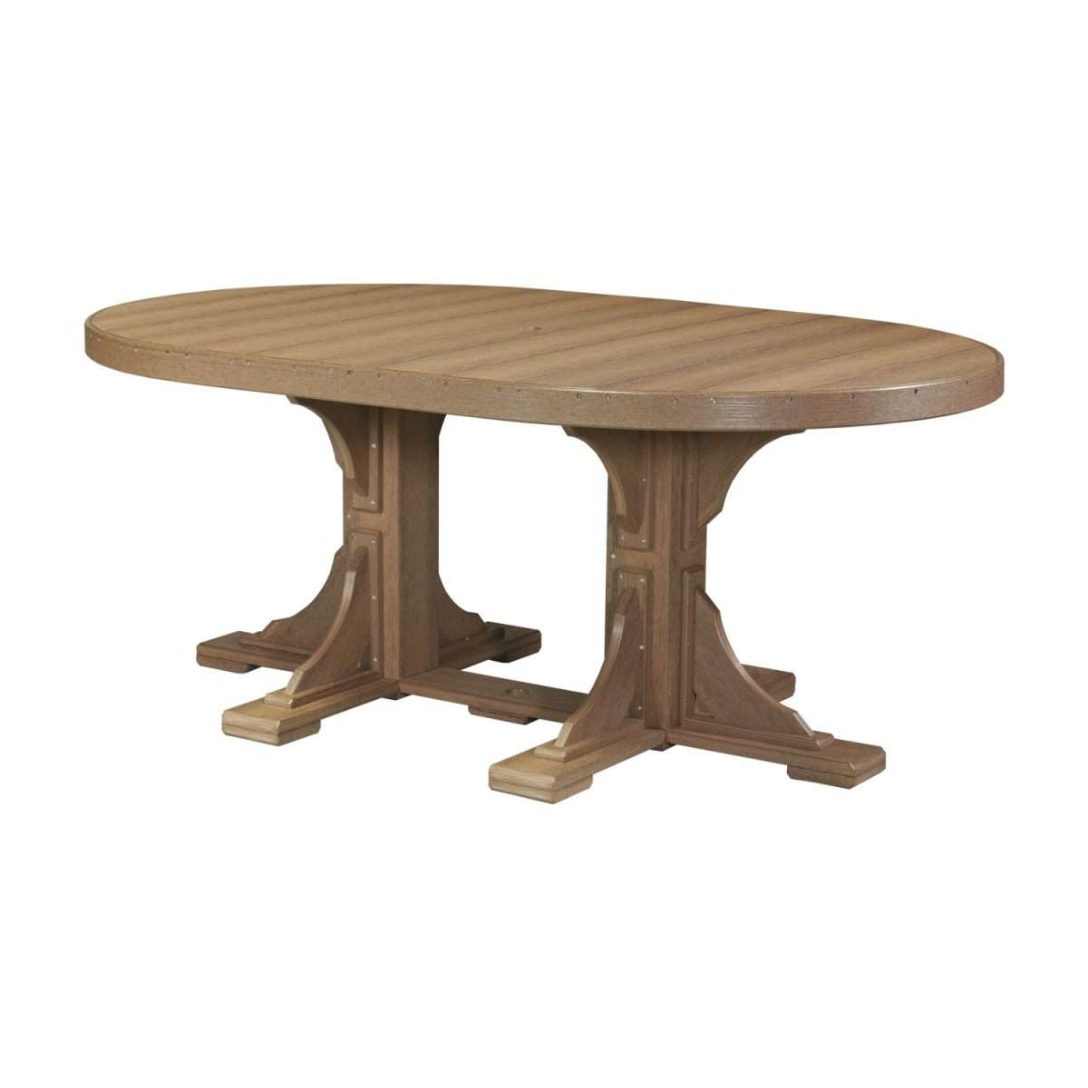 3pc Poly Oval Dining Table Set