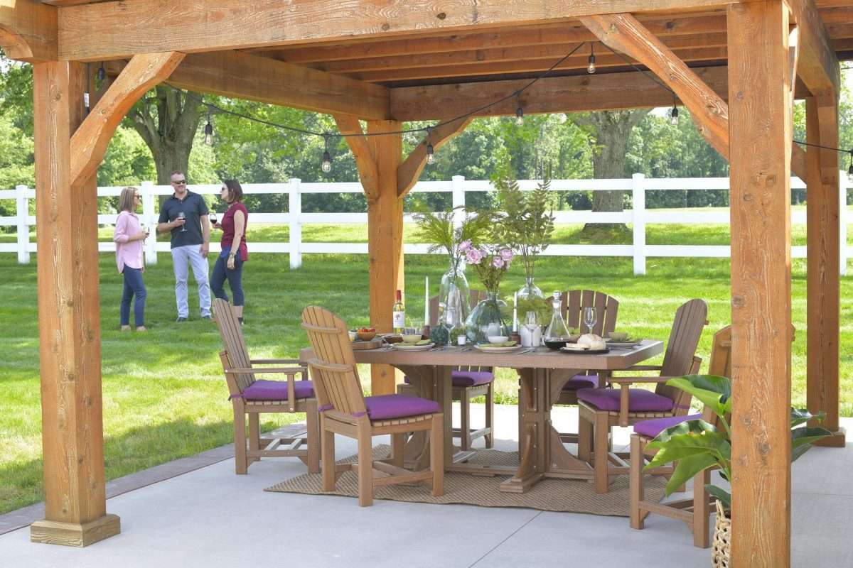 7pc Poly Adirondack Dining Set