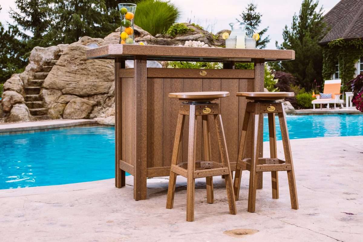 3pc Poly Serving Bar Table Set