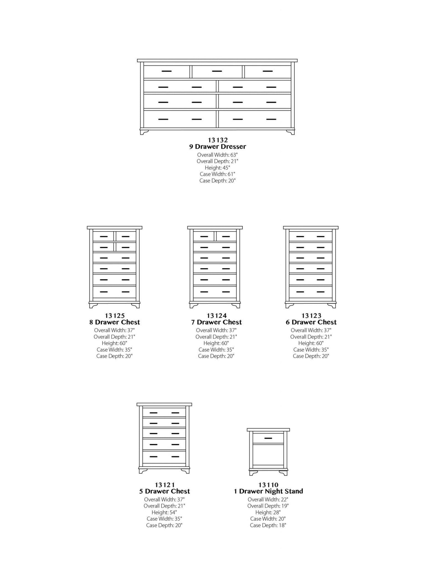 Choices Triple Panel Dresser w/ Mirror