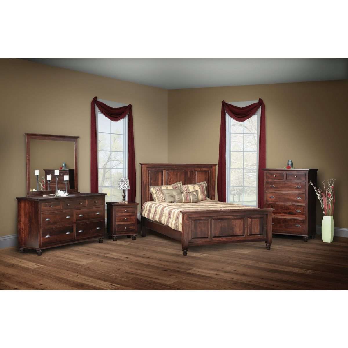 Choices Bun Leg Dresser w/ Mirror