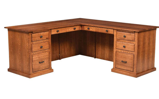 Salem Single Pedestal Jr. Executive L-Desk