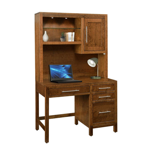 Vienna Single Pedestal Desk & Hutch