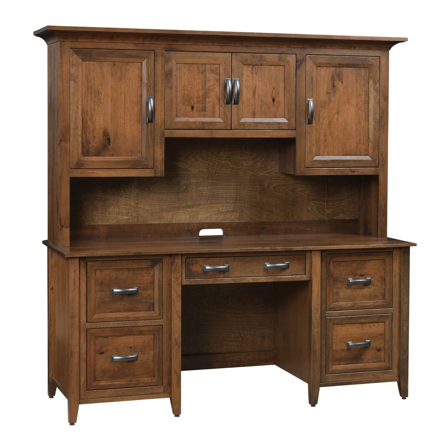 Ventura Double Pedestal Desk w/Hutch