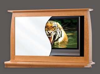 Vineyard TV Entertainment Center with Mirror