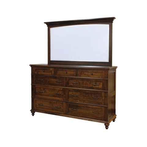 Plymouth Bun Feet Dresser & Mirror