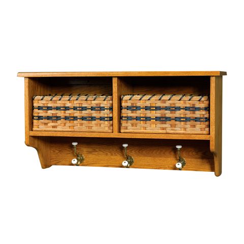 2 Basket Wall Shelf