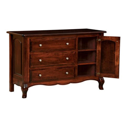 French Country 3 Drawer Dresser w/Door