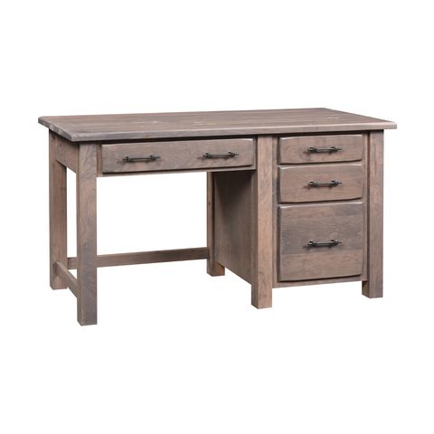 Barn Floor Single Pedestal Desk