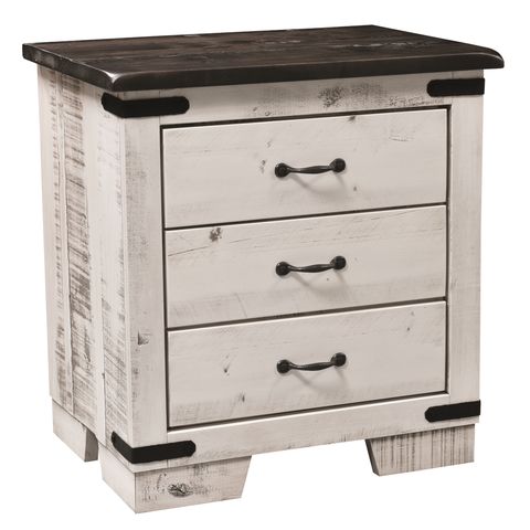 Old Tymes 3 Drawer Nightstand