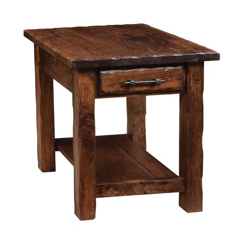 Hand Hewn End Table