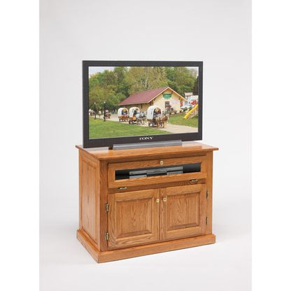 Traditional TV Stand w/Drawers Behind Doors