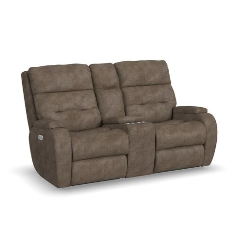 Strait Reclining Loveseat w/Console