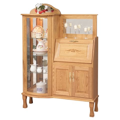 Rectangular Curuo w/Secretary Desk