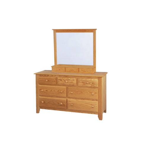 Shaker 56" Dresser & Mirror w/Jewelry Drawers