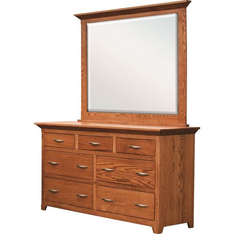 Shaker Low Dresser &amp; Mirror