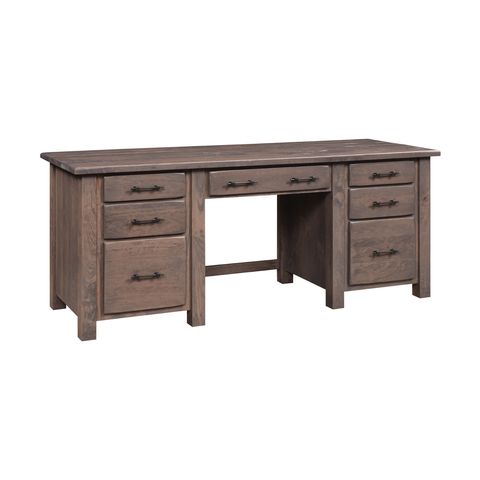 Barn Floor Double Pedestal Desk
