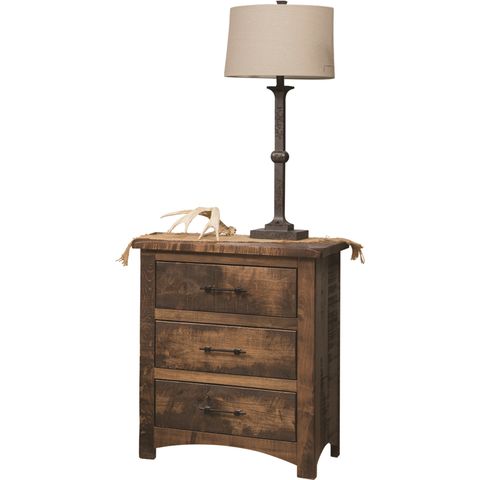 Barn Floor Mission 3 Drawer Nightstand