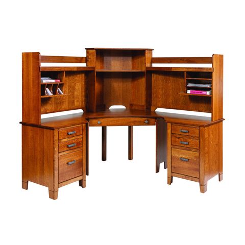 Jacobsville Compact Corner Desk & Hutch