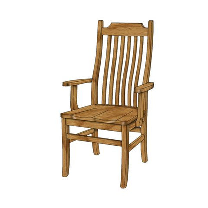 Mission 6-Slat Bar Chair