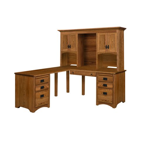 Mission Corner Desk & Hutch