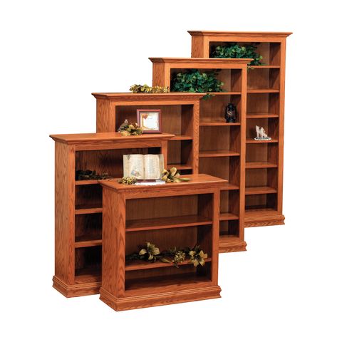 Traditional 36" Open Bookcase