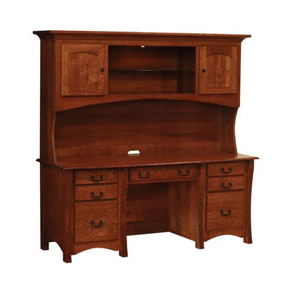 Master Double Pedestal Desk & Hutch