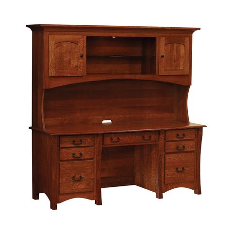 Master Double Pedestal Desk & Hutch