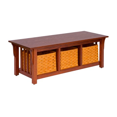 3 Basket Mission Bench or Coffee Table