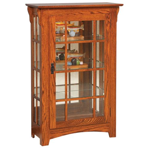 Mission Small Double Door Curio w/Mullions in Sides