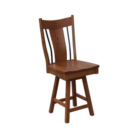 Eagle Swivel Bar Chair w/Wrought Iron