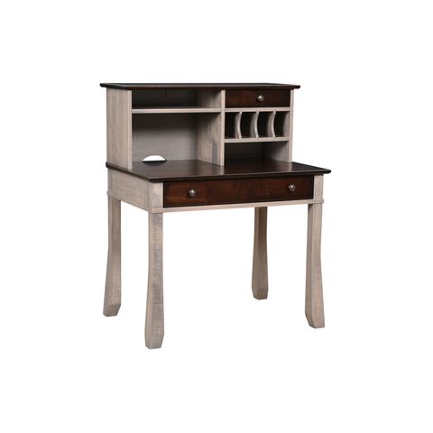 Craftsman 36" 2-Tone Computer Desk & Hutch